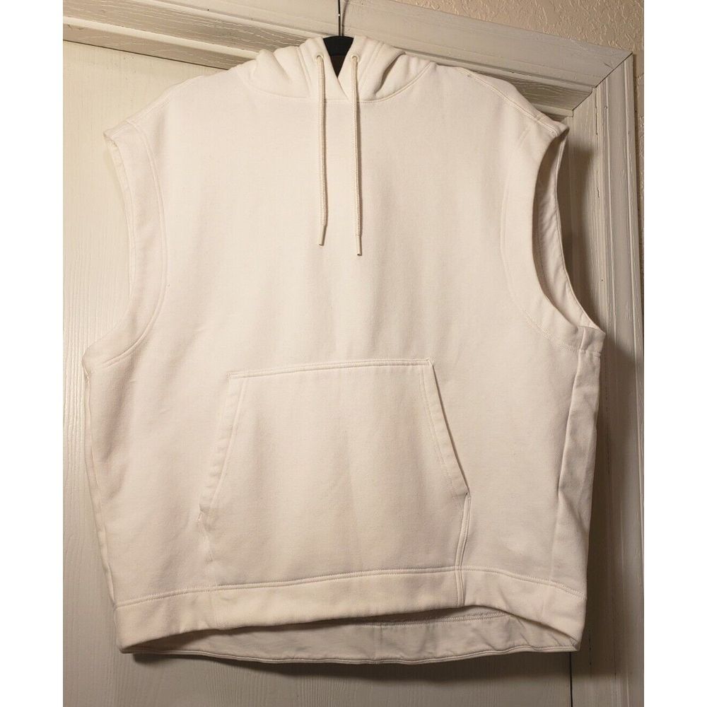 Athleta Retroplush Cocoon Hoodie Size Large Cream Thick Cozy Vest